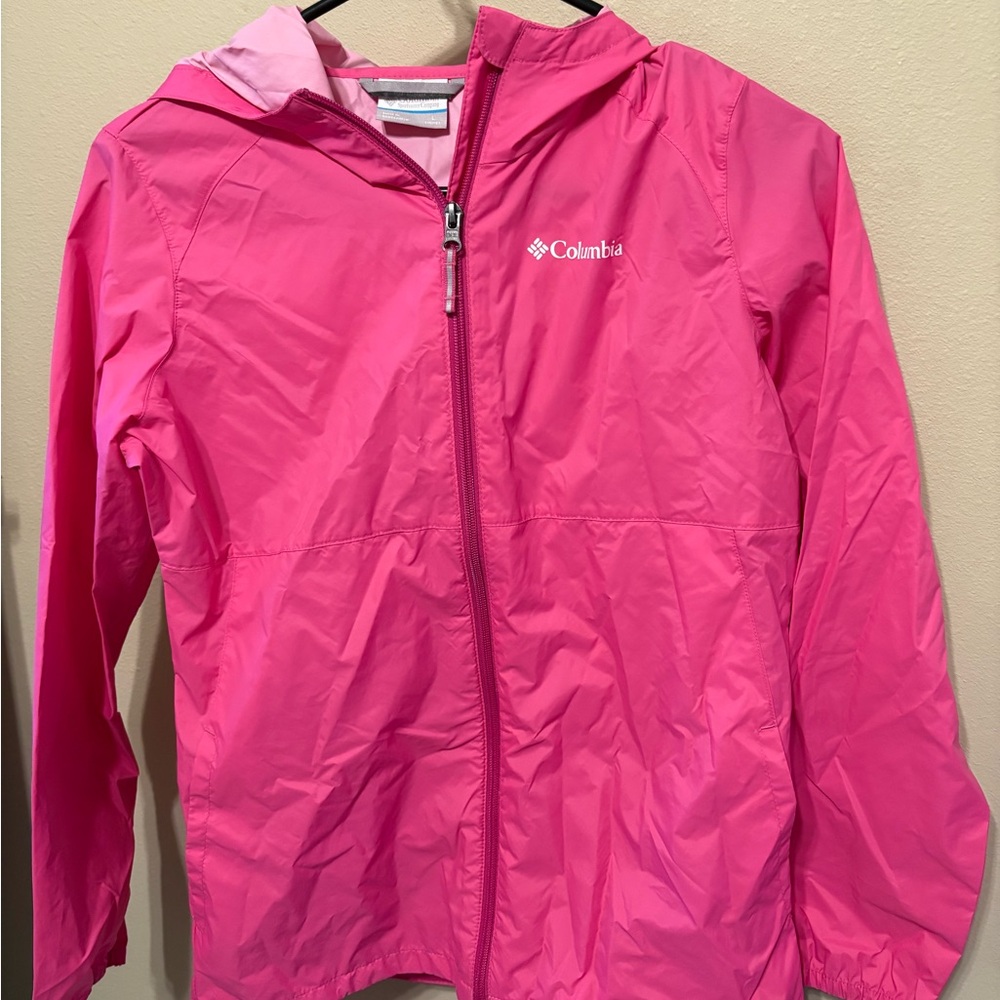 Columbia Hot Pink Kids Rain Jacket